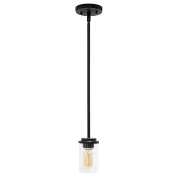 Bronze Cylinder Iron Ceiling Light With Clear Shades