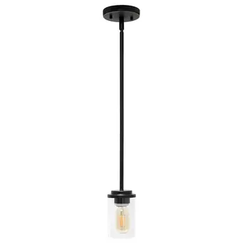 Bronze Cylinder Iron Ceiling Light With Clear Shades