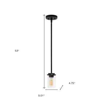 Bronze Cylinder Iron Ceiling Light With Clear Shades