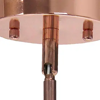 Rose Gold Cylinder Iron Ceiling Light With Clear Shades