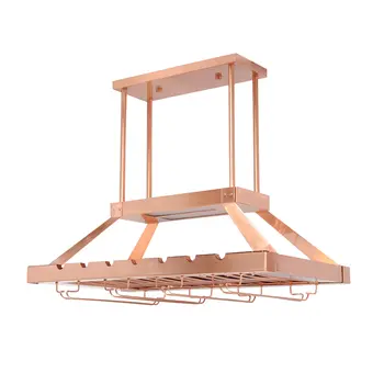 Copper Kitchen Island Iron LED Edison Bulb Flush Ceiling Light
