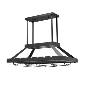 Bronze Kitchen Island Iron LED Edison Bulb Flush Ceiling Light