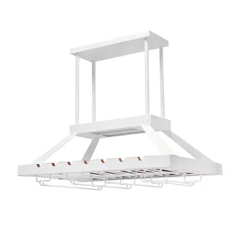 White Kitchen Island Iron LED Edison Bulb Flush Ceiling Light