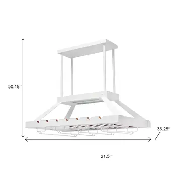 White Kitchen Island Iron LED Edison Bulb Flush Ceiling Light