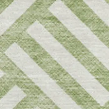 8' X 10' Artichoke Green And Ivory Geometric Washable Area Rug With UV Protection