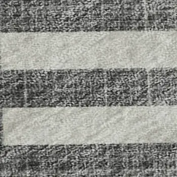 5' X 8' Charcoal And Ivory Geometric Washable Area Rug With UV Protection