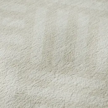 3' X 5' Ivory And Beige Geometric Washable Area Rug With UV Protection