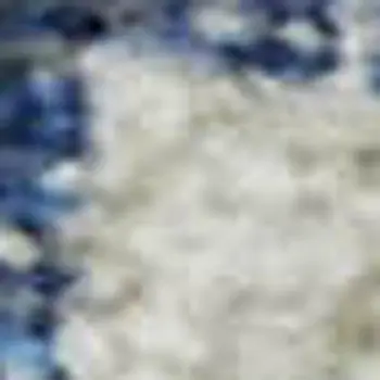 9' X 12' Blue And Ivory Geometric Washable Area Rug With UV Protection