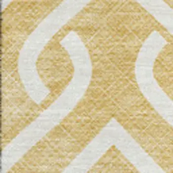 5' X 8' Gold And Ivory Geometric Washable Area Rug With UV Protection