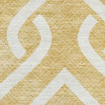 9' X 12' Gold And Ivory Geometric Washable Area Rug With UV Protection