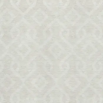 3' X 5' Ivory And Beige Geometric Washable Area Rug With UV Protection