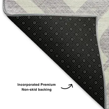 8' X 10' Lavender And Ivory Geometric Washable Area Rug With UV Protection