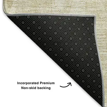 8' Beige And Coffee Diamond Washable Round Rug With UV Protection