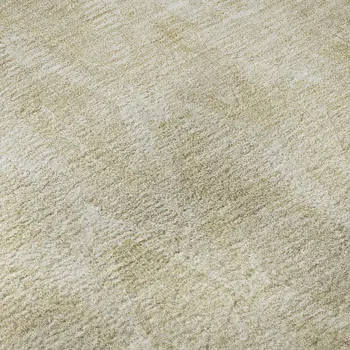 8' Beige And Coffee Diamond Washable Round Rug With UV Protection