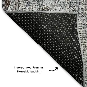 5' X 8' Blue And Gray Diamond Washable Area Rug With UV Protection