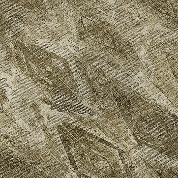 9' X 12' Coffee And Beige Diamond Washable Area Rug With UV Protection