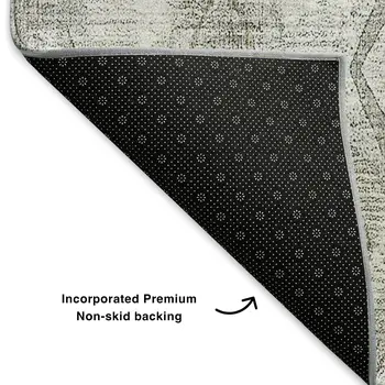 10' X 14' Silver And Gray Diamond Washable Area Rug With UV Protection