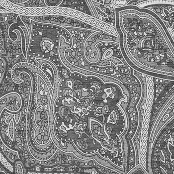 9' X 12' Gray And Ivory Paisley Washable Area Rug With UV Protection
