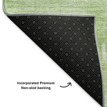 8' X 10' Green And Ivory Abstract Washable Area Rug With UV Protection