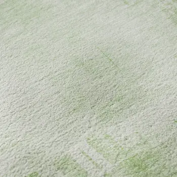 8' X 10' Green And Ivory Abstract Washable Area Rug With UV Protection