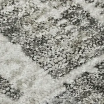 5' X 8' Gray Gold And Ivory Abstract Washable Area Rug With UV Protection