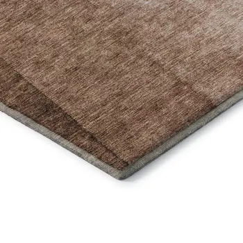 3' X 5' Brown And Beige Ombre Washable Area Rug With UV Protection
