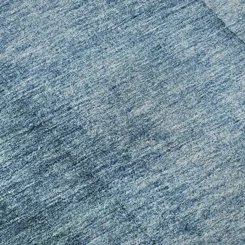 9' X 12' Blue And Ivory Ombre Washable Area Rug With UV Protection