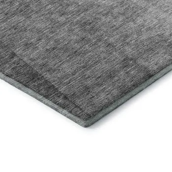 5' X 8' Gray And Ivory Ombre Washable Area Rug With UV Protection