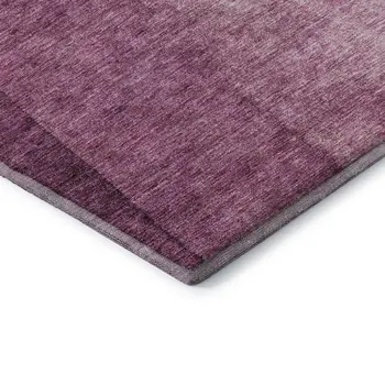 8' Merlot And Ivory Ombre Washable Round Rug With UV Protection