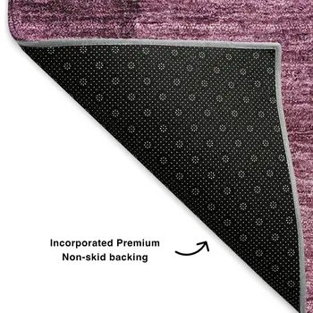 9' X 12' Merlot And Ivory Ombre Washable Area Rug With UV Protection