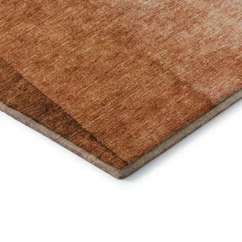 3' X 5' Chili Red And Ivory Ombre Washable Area Rug With UV Protection