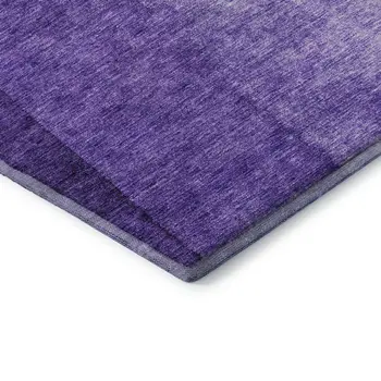 5' X 8' Purple And Ivory Ombre Washable Area Rug With UV Protection
