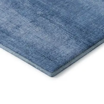 10' X 14' Blue And Ivory Nautical Washable Area Rug With UV Protection