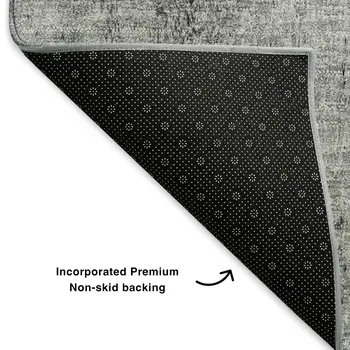 3' X 5' Gray And Ivory Nautical Washable Area Rug With UV Protection