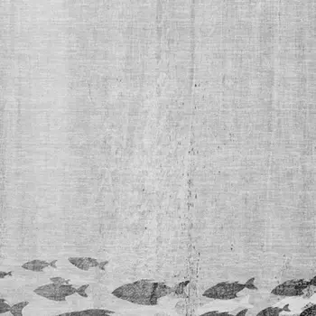 3' X 5' Gray And Ivory Nautical Washable Area Rug With UV Protection