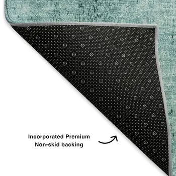 3' X 5' Teal And Ivory Nautical Washable Area Rug With UV Protection