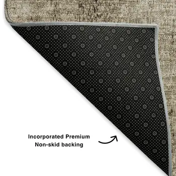 10' X 14' Taupe And Ivory Nautical Washable Area Rug With UV Protection