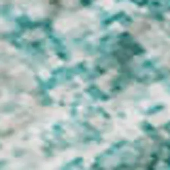 9' X 12' Teal And Ivory Abstract Washable Area Rug With UV Protection