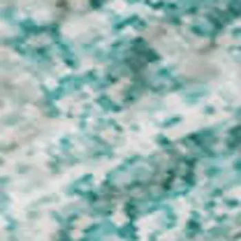 9' X 12' Teal And Ivory Abstract Washable Area Rug With UV Protection