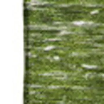 8' X 10' Olive Green And Ivory Patchwork Washable Area Rug With UV Protection