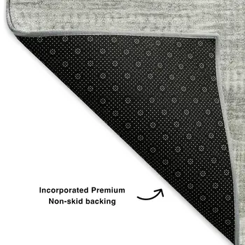 9' X 12' Silver And Ivory Patchwork Washable Area Rug With UV Protection