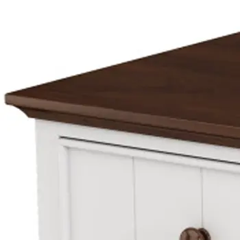 61" Walnut Wood Seven Drawer Triple Dresser