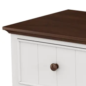 61" Walnut Wood Seven Drawer Triple Dresser