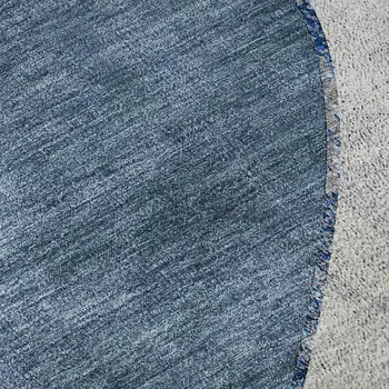 9' X 12' Blue Ivory And Gray Abstract Washable Area Rug With UV Protection