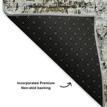 9' X 12' Chocolate And Ivory Floral Washable Area Rug With UV Protection
