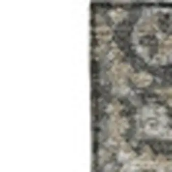 9' X 12' Taupe And Ivory Patchwork Washable Area Rug With UV Protection