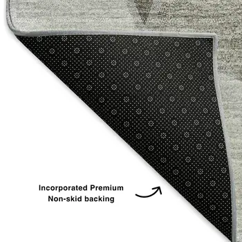 10' X 14' Coffee Charcoal And Ivory Geometric Washable Area Rug With UV Protection