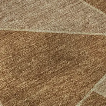 8' X 10' Chili Red And Beige Geometric Washable Area Rug With UV Protection