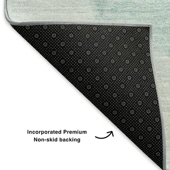 8' X 10' Teal And Ivory Geometric Washable Area Rug With UV Protection
