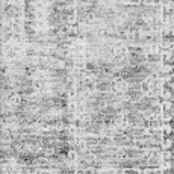 9' X 12' Gray And Ivory Floral Washable Area Rug With UV Protection